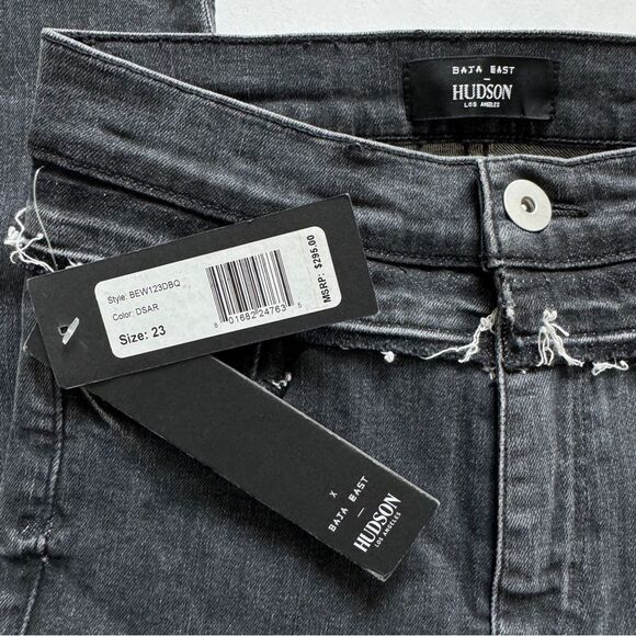 Hudson Baja East Black High Riss Heartbreaker Slim Bootcut Jeans Size 23 NWT - Picture 4 of 9